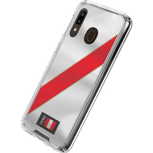 Peru Soccer Flag Galaxy A30 Clear Case